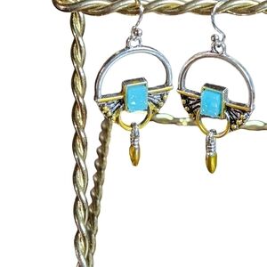 Gold & Silver tone bohemian vibe earrings.